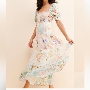 Yumi kim Zofia Floral Maxi dress women size M 100% viscose